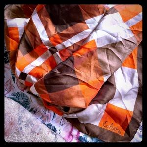Vintage Echo large square silk scarf